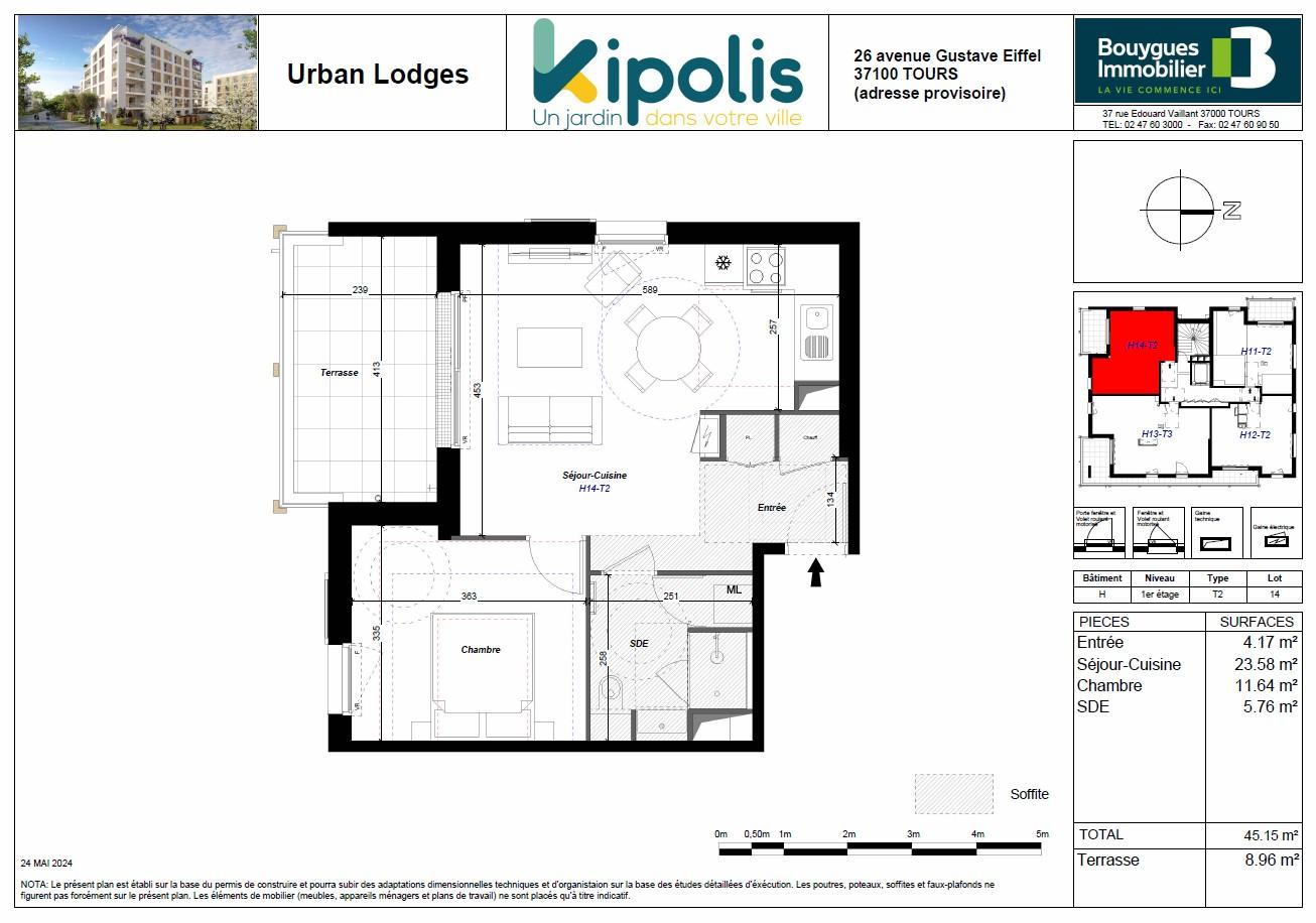 Visuel 2 appartement 2 pièces 45.15 m2 Tours Visuel 2 appartement 2 pièces 45.15 m2 Tours