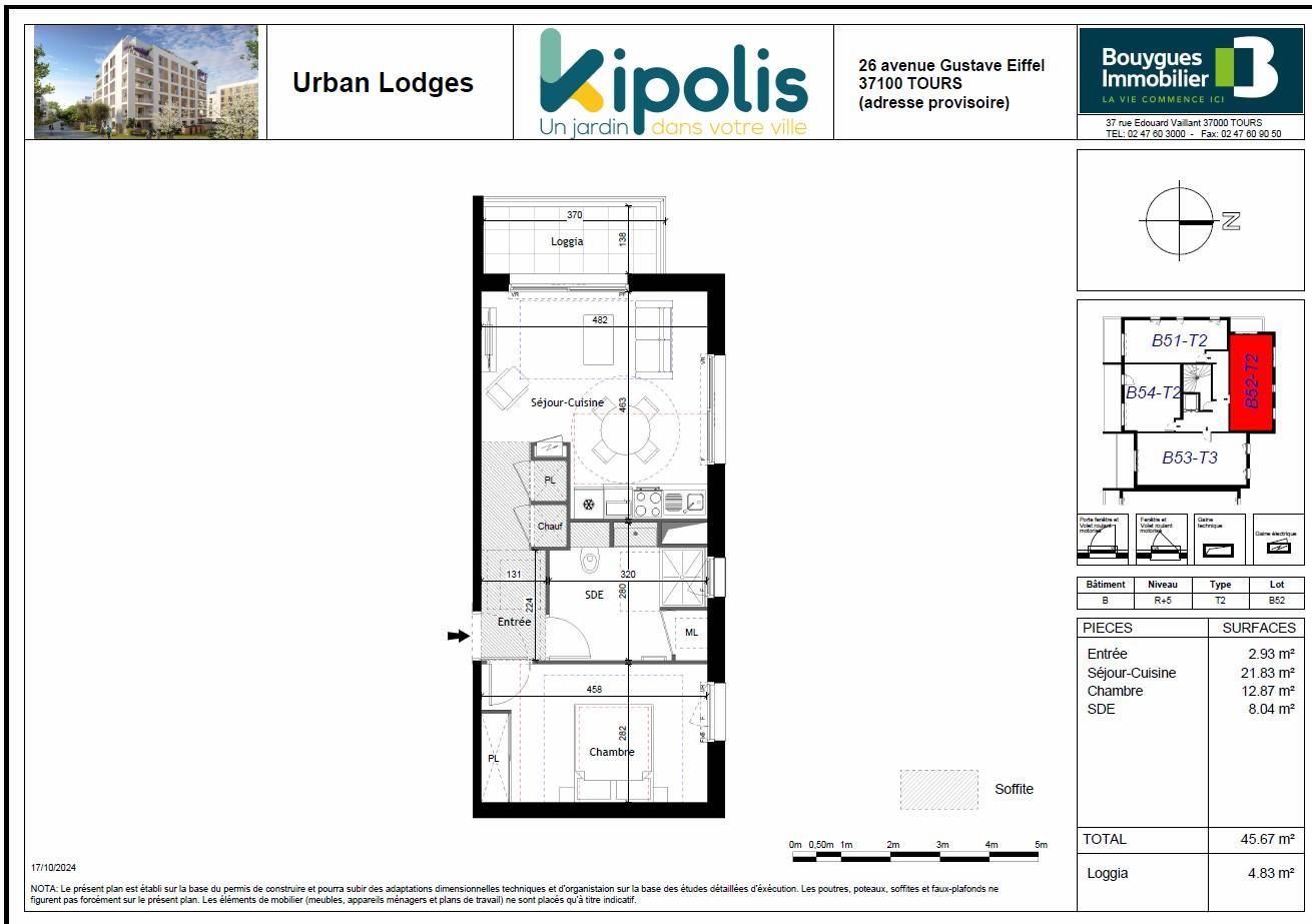 Visuel 2 appartement 2 pièces 45.67 m2 Tours Visuel 2 appartement 2 pièces 45.67 m2 Tours