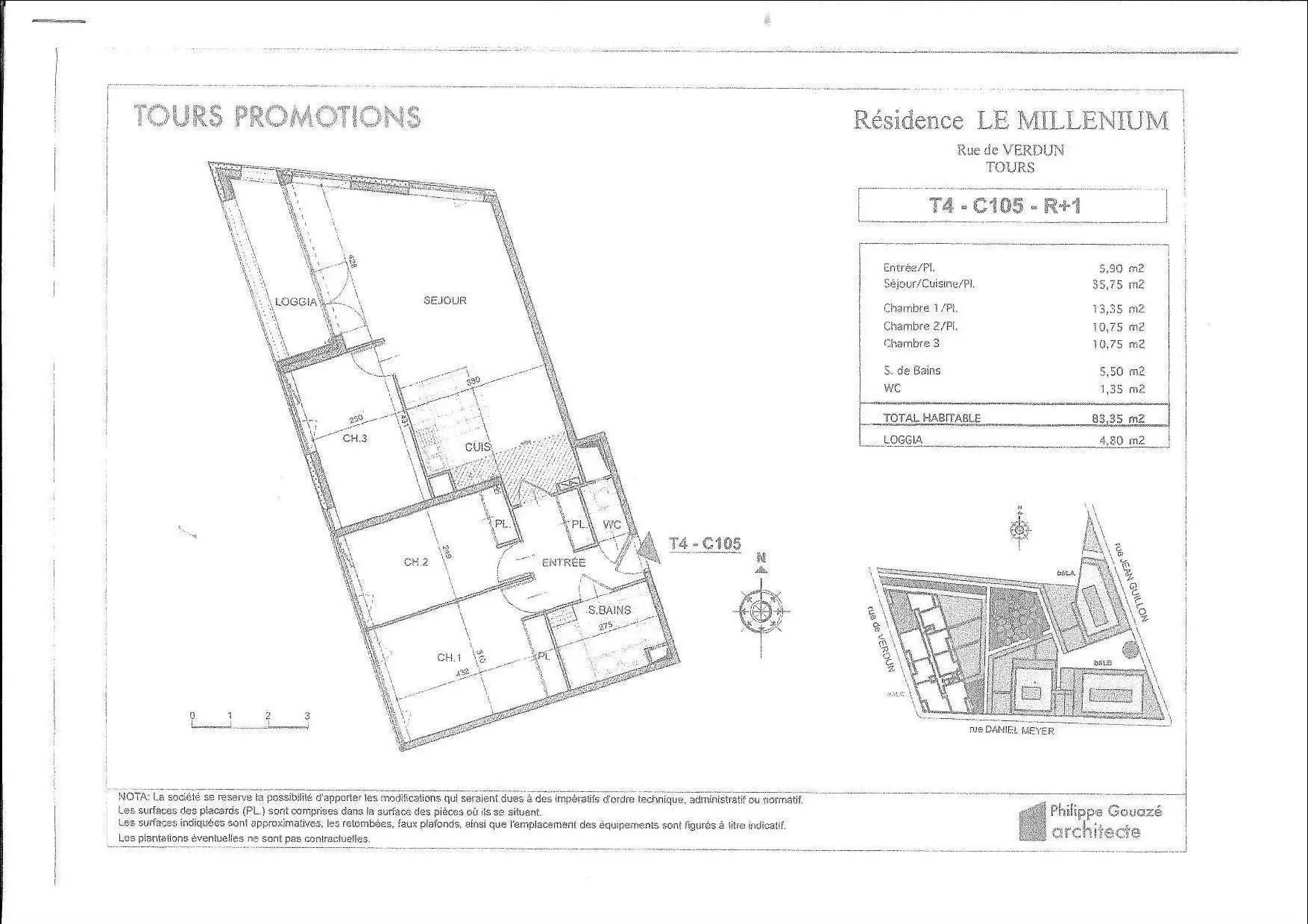 Visuel 9 appartement 4 pièces 83.35 m2 Tours