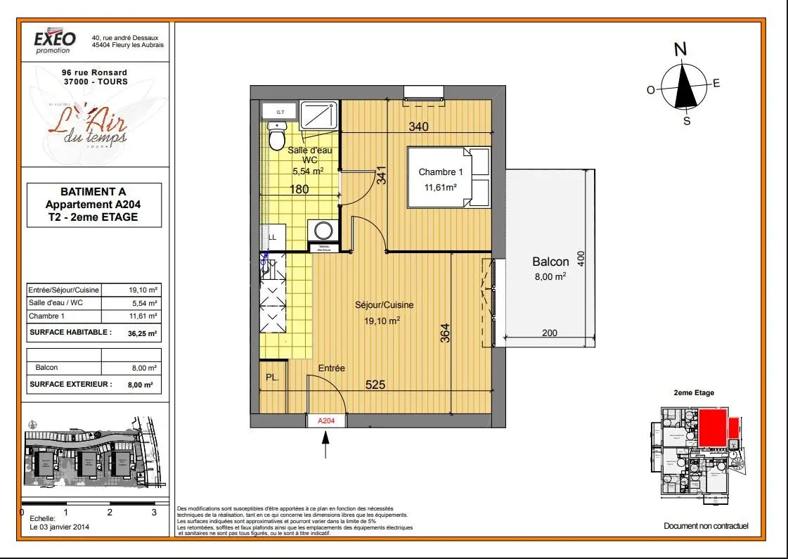 Visuel 5 appartement 2 pièces 36.25 m2 Tours